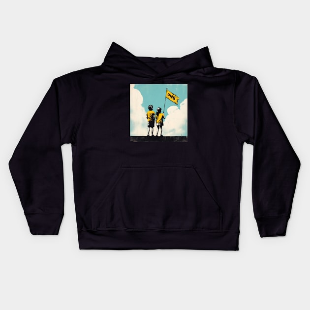 BANKSY DNB Kids Hoodie by Drum And Bass Merch